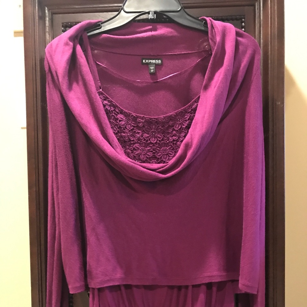 Burgundy Express tank and shirt set